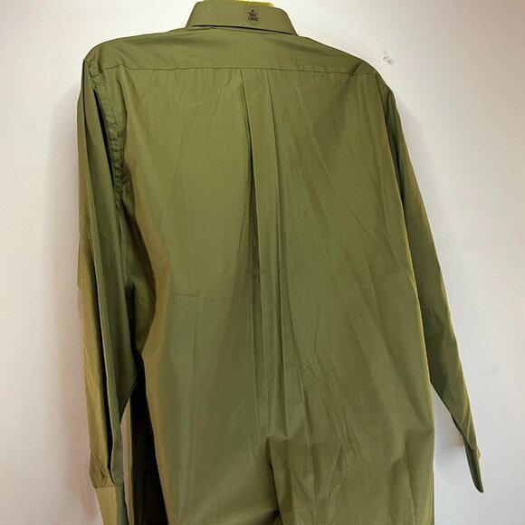 Van Heusen Men's Poplin Loden Green Dress Shirt - Size 16 32/33 - NWT - Picture 3 of 4